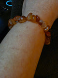 Carnelian natural stone bead bracelet