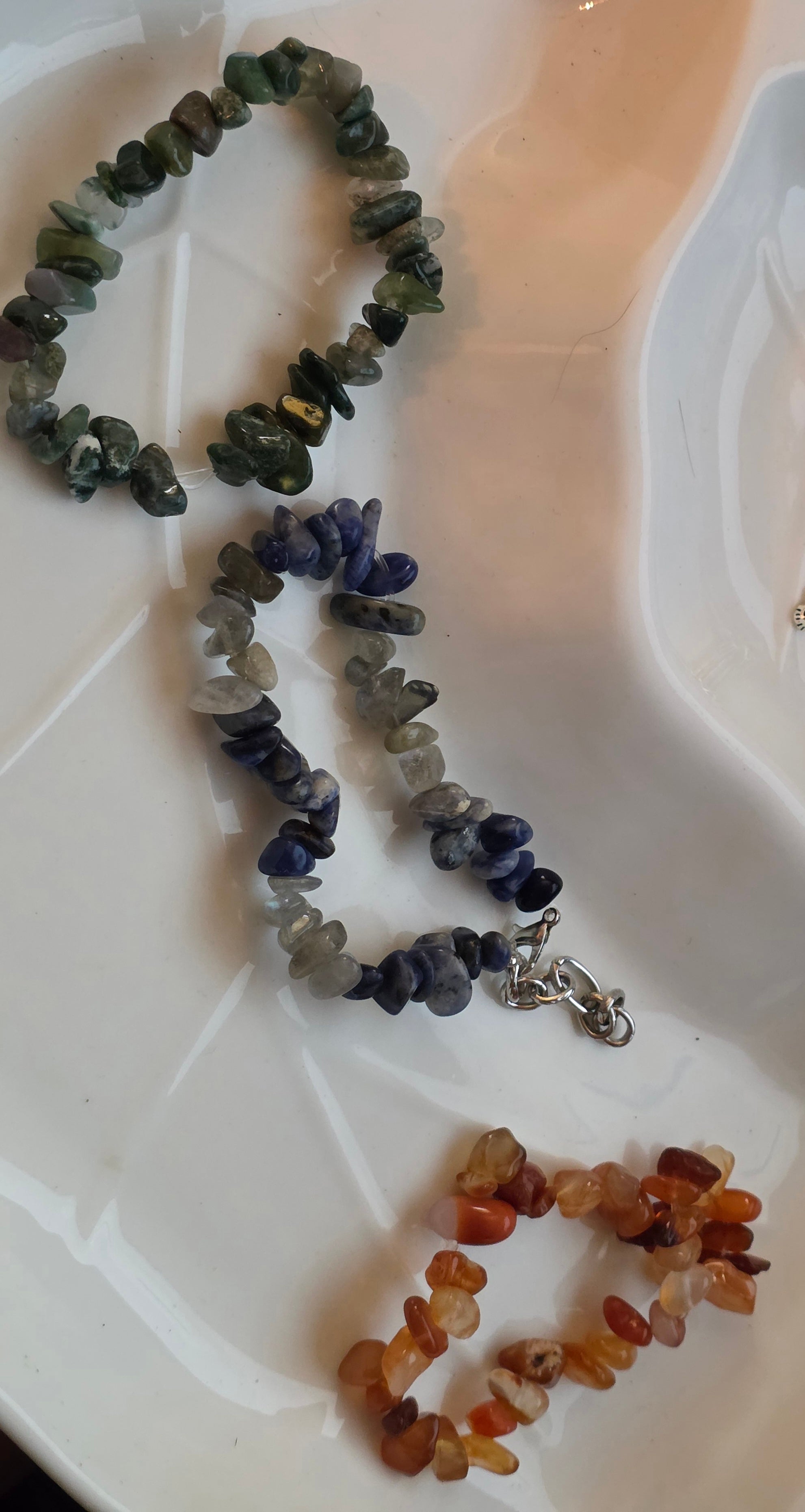 Carnelian natural stone bead bracelet