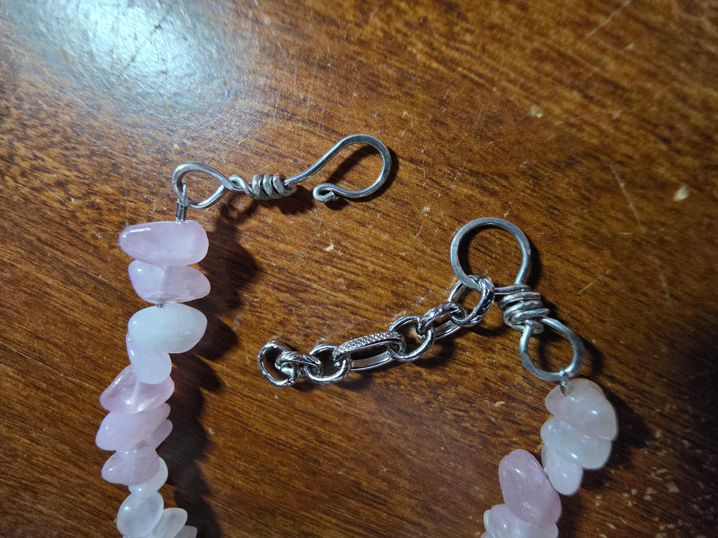 Rose quartz natural stone beaded bracelet