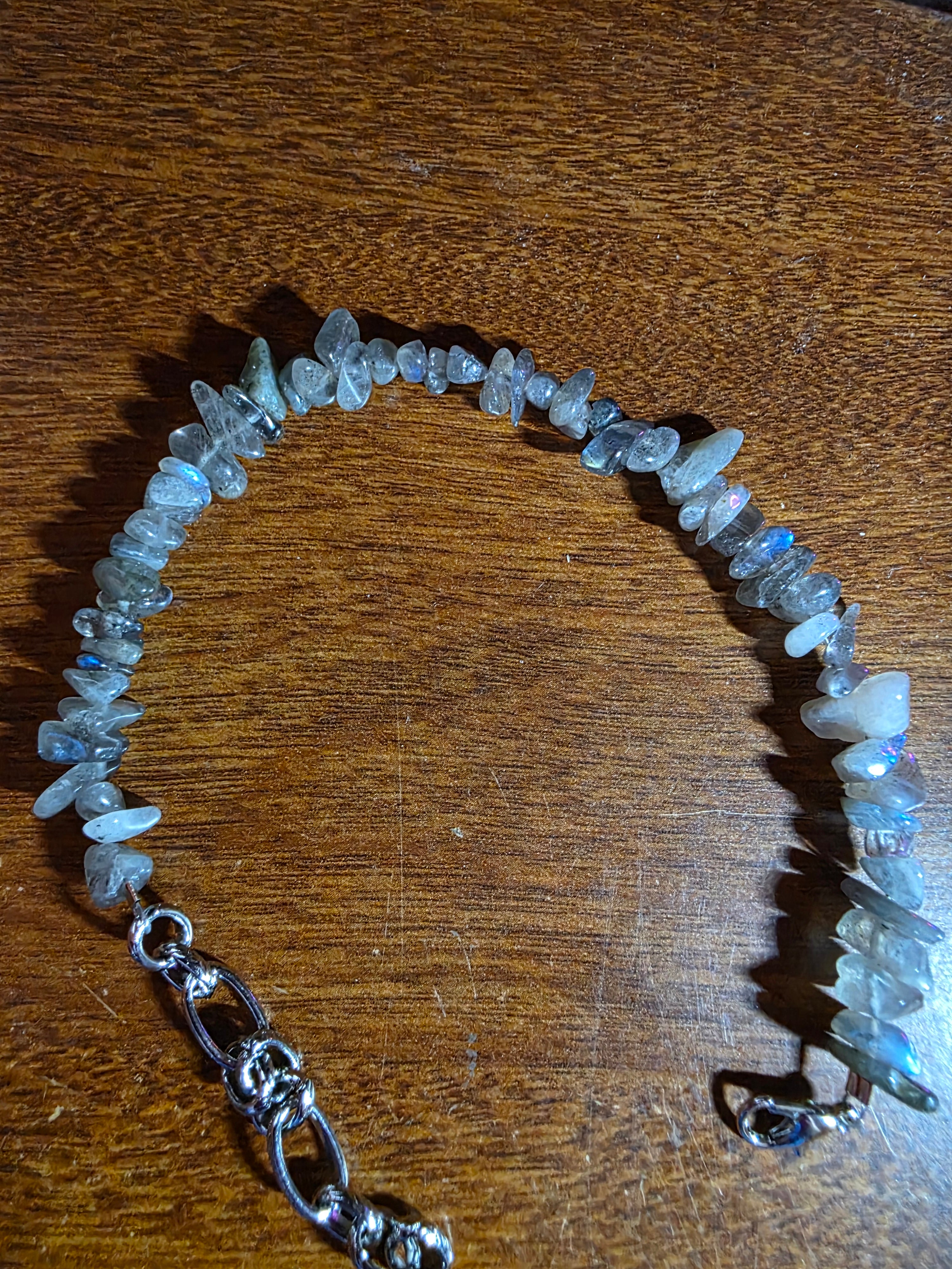 Labradorite natural beaded bracelet