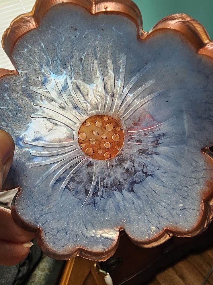 handmade resin trinket tray
