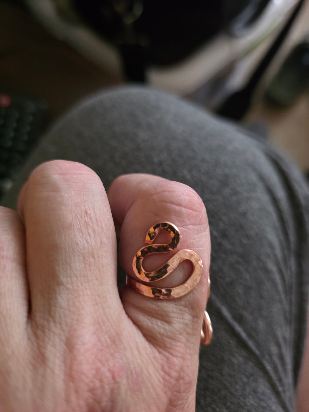 Hand made adjustable Copper ring