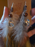 Feathered earrings