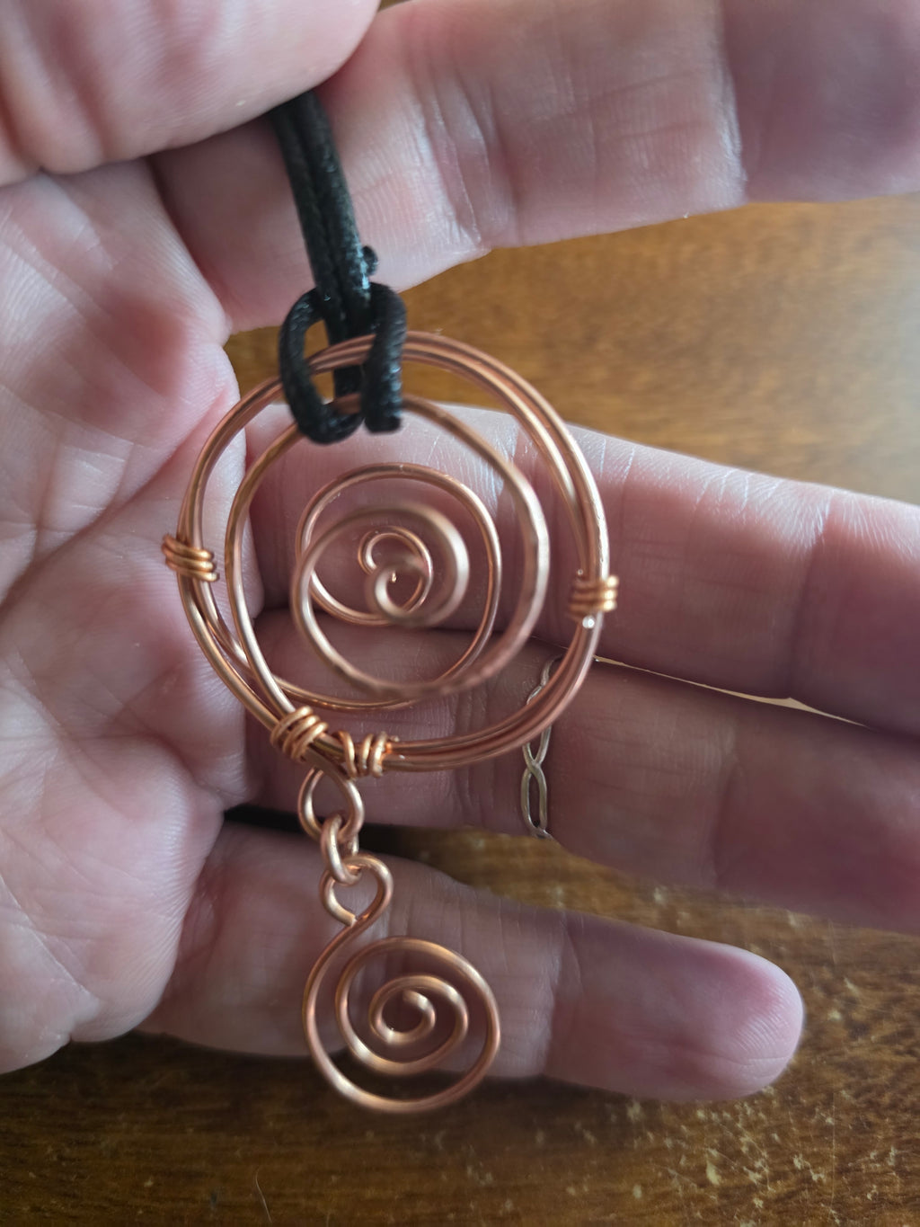 Keepsake wire wrapped necklace