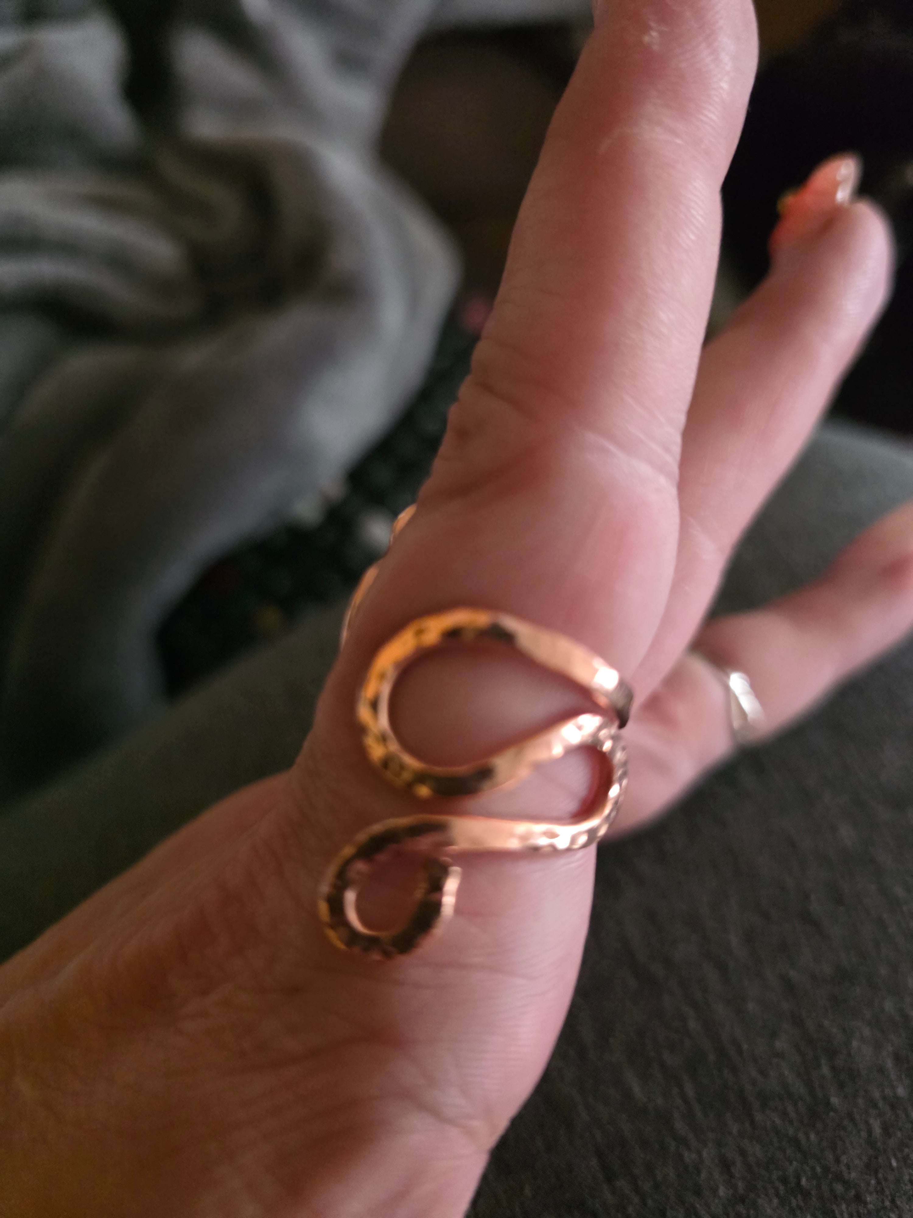 Hand made adjustable Copper ring