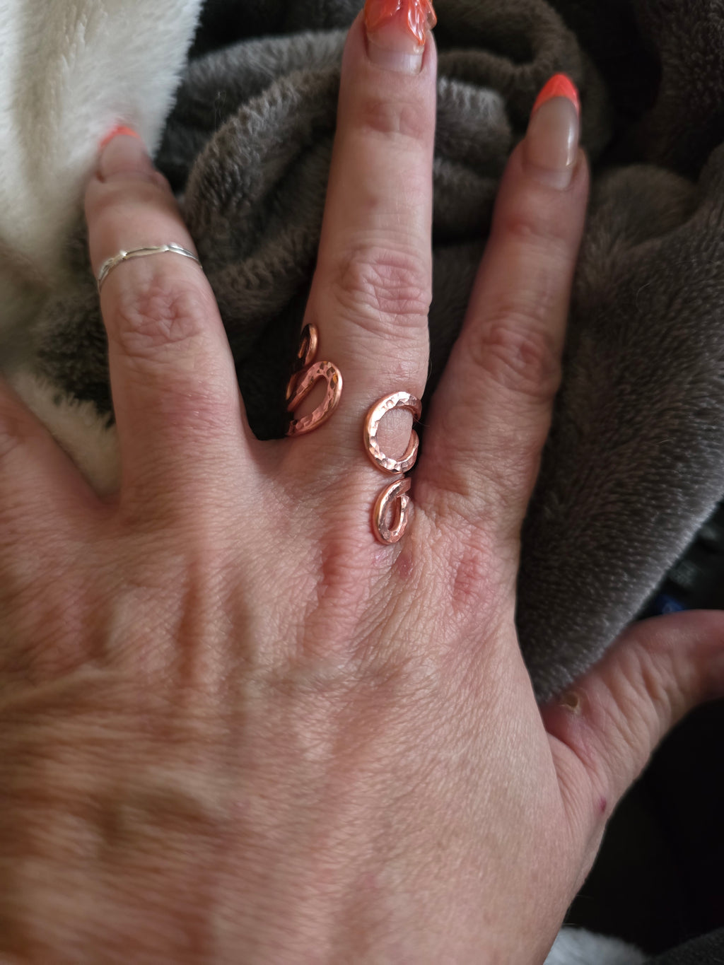 Hand made adjustable Copper ring