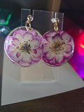 Large Floral resin earring dangle