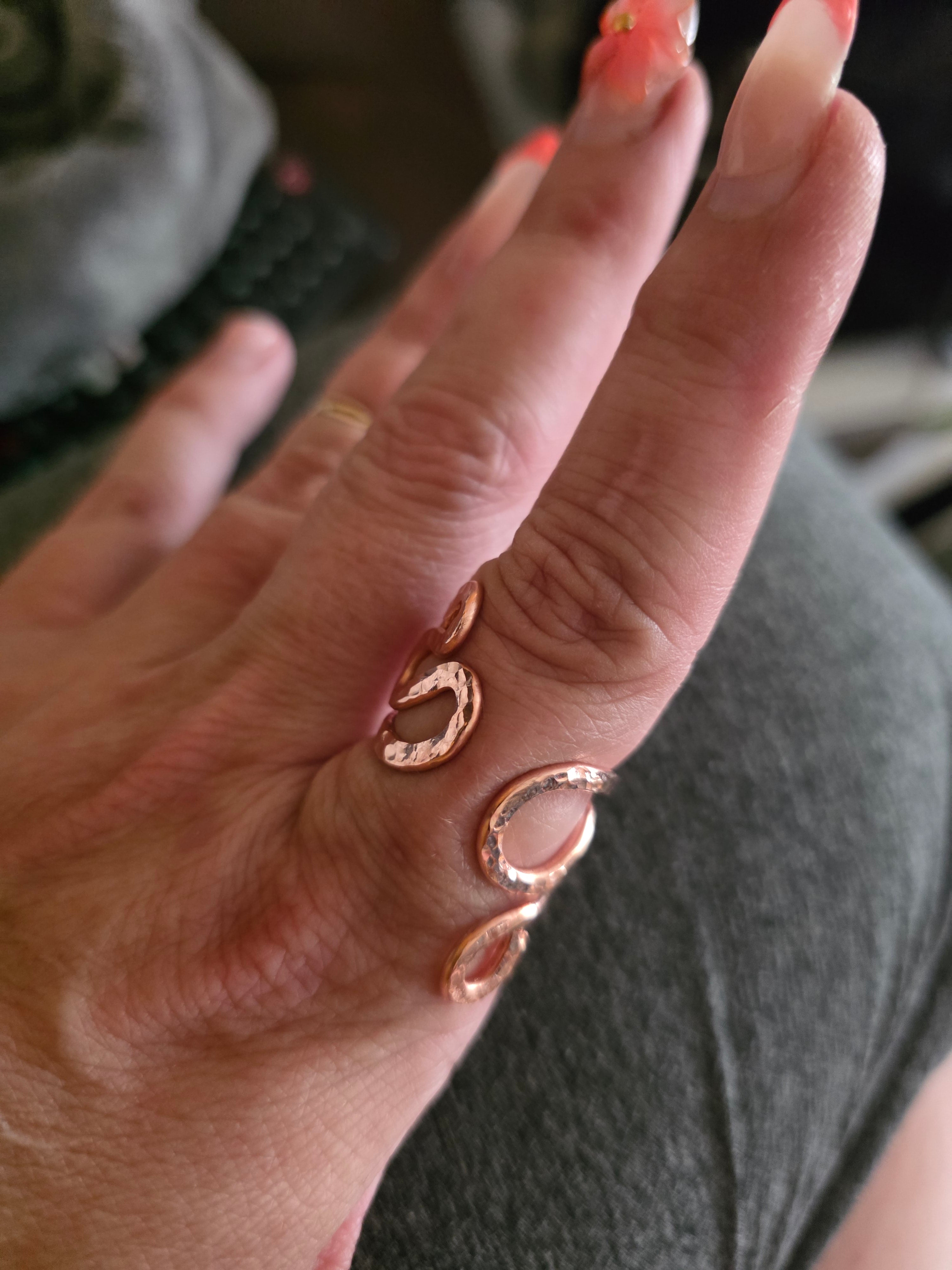 Hand made adjustable Copper ring