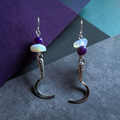 Funky scythe earrings