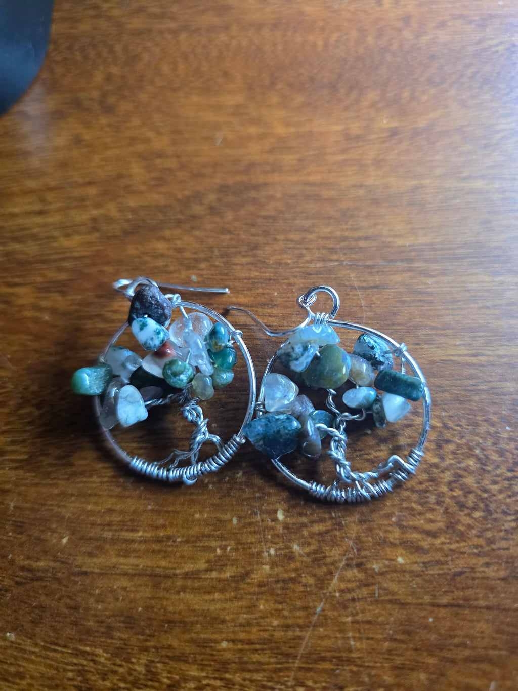 Moss Agate tree of life dangle
